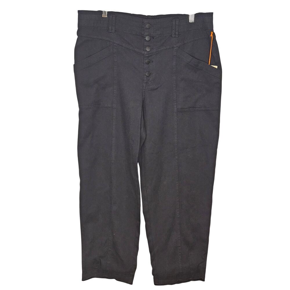 NWT 36W 12R 26L Large Knox Rose Black Pants Oeko-Tek Cotton Rayon Spandex E4